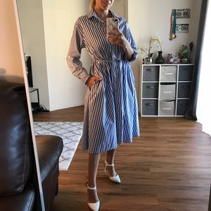 ZARA Striped Dress 3/4 sleeves S